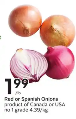 Sobeys Red or Spanish Onions offer