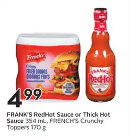 Sobeys FRANK'S RedHot Sauce or Thick Hot Sauce offer