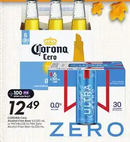 Sobeys CORONA Cero Alcohol-Free Beer offer