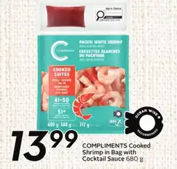 Sobeys COMPLIMENTS Cooked Shrimp in Bag with Cocktail Sauce offer