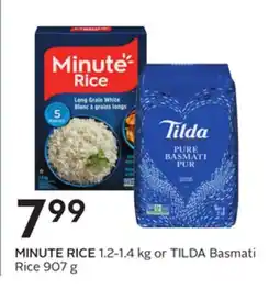 Sobeys MINUTE RICE 1.2-1.4 kg or TILDA Basmati Rice 907 g offer
