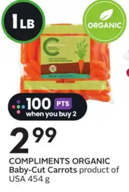 Sobeys COMPLIMENTS ORGANIC Baby-Cut Carrots offer