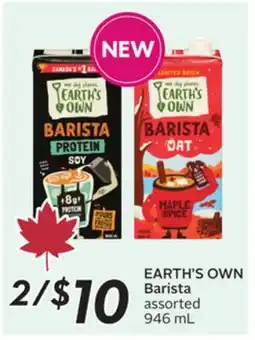 Sobeys EARTH'S OWN Barista offer
