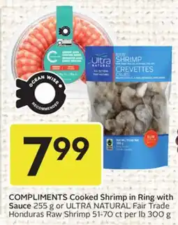 Sobeys COMPLIMENTS Cooked Shrimp in Ring with Sauce offer
