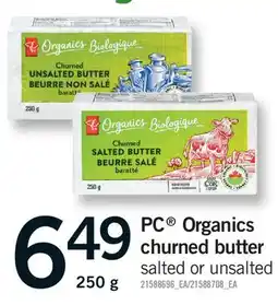 Fortinos PC ORGANICS CHURNED BUTTER offer