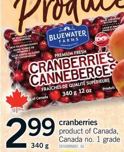 Fortinos CRANBERRIES offer