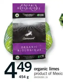 Fortinos ORGANIC LIMES offer