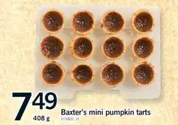 Fortinos BAXTER'S MINI PUMPKIN TARTS offer