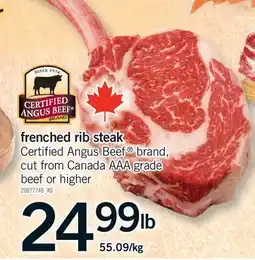 Fortinos FRENCHED RIB STEAK offer