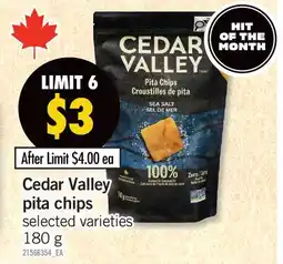 Fortinos CEDAR VALLEY PITA CHIPS offer