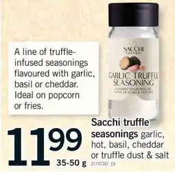 Fortinos SACCHI TRUFFLE SEASONINGS offer