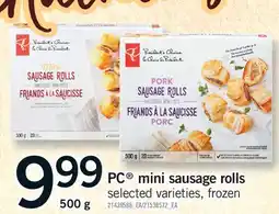 Fortinos PC MINI SAUSAGE ROLLS offer