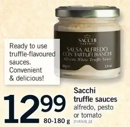 Fortinos SACCHI TRUFFLES SAUCES offer
