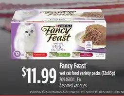 Fortinos FANCY FEAST WET CAT FOOD VARIETY PACKS, (12X85G) offer