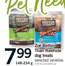 Fortinos ZOË BETTER THAN RAWHIDE DOG TREATS offer