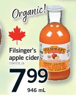 Fortinos FILSINGER'S APPLE CIDER offer