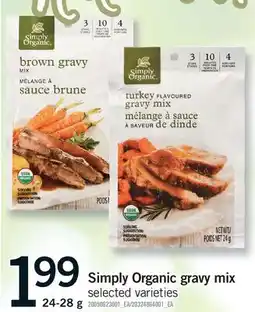 Fortinos SIMPLY ORGANIC GRAVY MIX offer