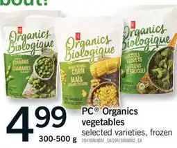 Fortinos PC ORGANICS VEGETABLES offer