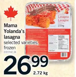 Fortinos MAMA YOLANDA'S LASAGNA offer