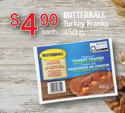 Fortinos BUTTERBALL TURKEY FRANKS offer