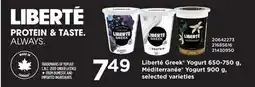 Fortinos LIBERTÉ GREEK YOGURT, 650-750 G, MÉDITERRANÉE YOGURT, 900 G offer