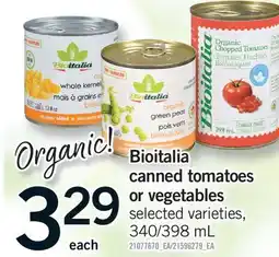 Fortinos BIOITALIA CANNED TOMATOES OR VEGETABLES, 340/398 mL offer