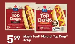 Fortinos MAPLE LEAF NATURAL TOP DOGS offer
