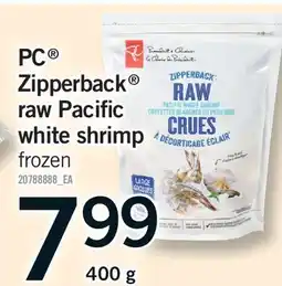 Fortinos PC ZIPPERBACK RAW PACIFIC WHITE SHRIMP offer
