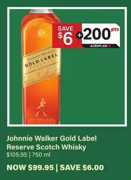 LCBO Johnnie Walker Gold Label Reserve Scotch Whisky offer