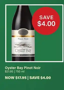 LCBO Oyster Bay Pinot Noir offer