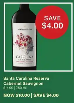 LCBO Santa Carolina Reserva Cabernet Sauvignon offer