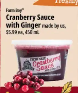 Farm Boy Farm Boy Cranberry Sauce with Ginger offer