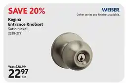 Home Hardware Regina Entrance Knobset offer