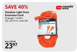 Home Hardware Outdoor Light Duty Extension Cord offer