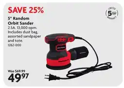Home Hardware 5 Random Orbit Sander offer