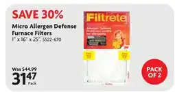 Home Hardware Micro Allergen Defense Furnace Filters offer