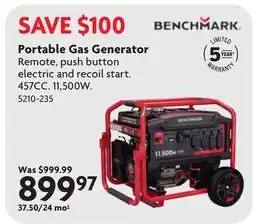 Home Hardware Portable Gas Generator offer