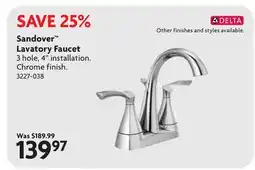 Home Hardware Sandover Lavatory Faucet offer