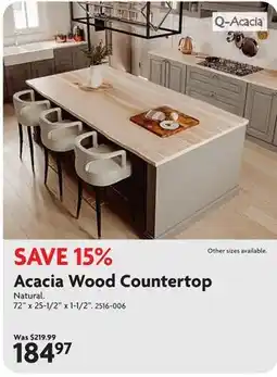 Home Hardware Acacia Wood Countertop offer