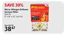 Home Hardware Micro Allergen Defense Furnace Filter offer