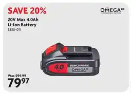 Home Hardware 20V Max 4.0Ah Li-Ion Battery offer