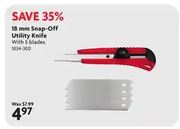 Home Hardware 18 mm Snap-Off Utility Knife offer