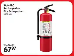 Home Hardware Rechargeable Fire Extinguisher offer