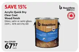 Home Hardware Acrylic Quick Dry Clear Coat Wood Finish offer