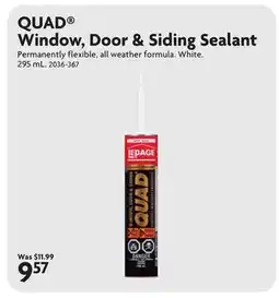 Home Hardware QUAD Window, Door & Siding Sealant offer