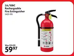 Home Hardware 2A/10BC Rechargeable Fire Extinguisher offer