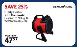 Home Hardware Utility Heater with Thermostat offer