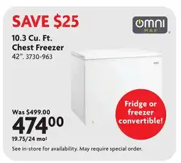Home Hardware 10.3 Cu. Ft. Chest Freezer offer