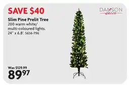 Home Hardware Slim Pine Prelit Tree offer