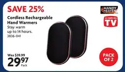 Home Hardware Cordless Rechargeable Hand Warmers offer
